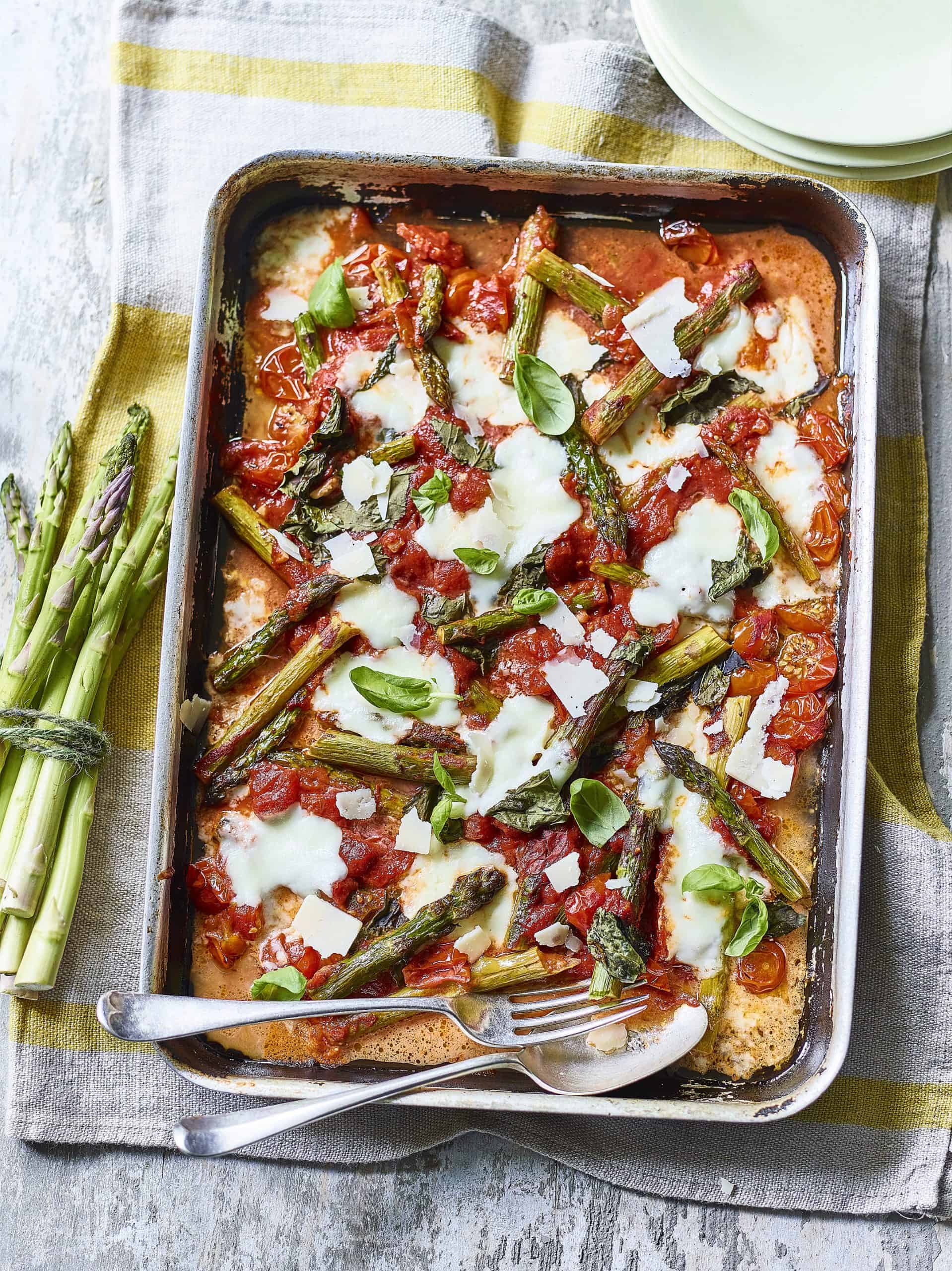ROASTED ASPARAGUS ALLA PIZZAIOLA