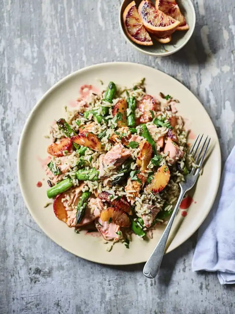 Salmon, Rice & Blood Orange Medley