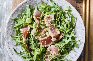 Sesame Seared Tuna on a Bed Of Rocket
