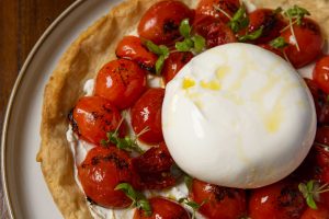 Cherry Tomato and Burrata Tart