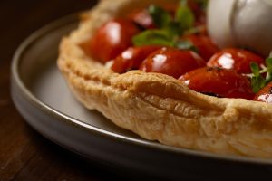 Cherry Tomato and Burrata Tart 