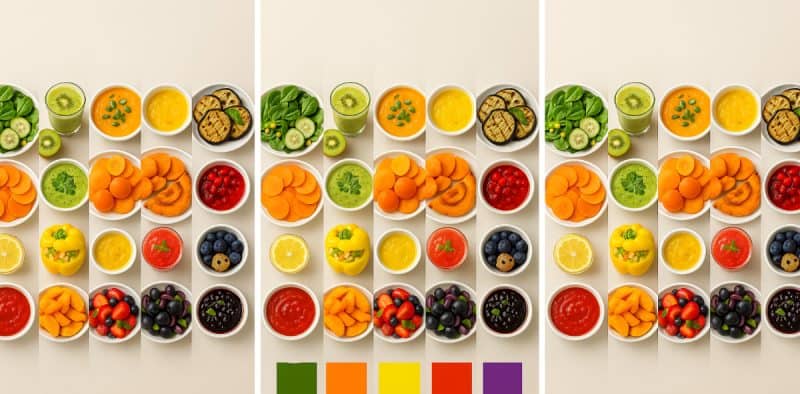 Colori che curano: pigmenti naturali, una miniera di proprietà nutritive proposta dal programma I Love Fruit & Veg from Europe.